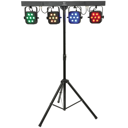 Storm Four Bar Led 4 Bar With Case/Pedal/Stand - Red One Music