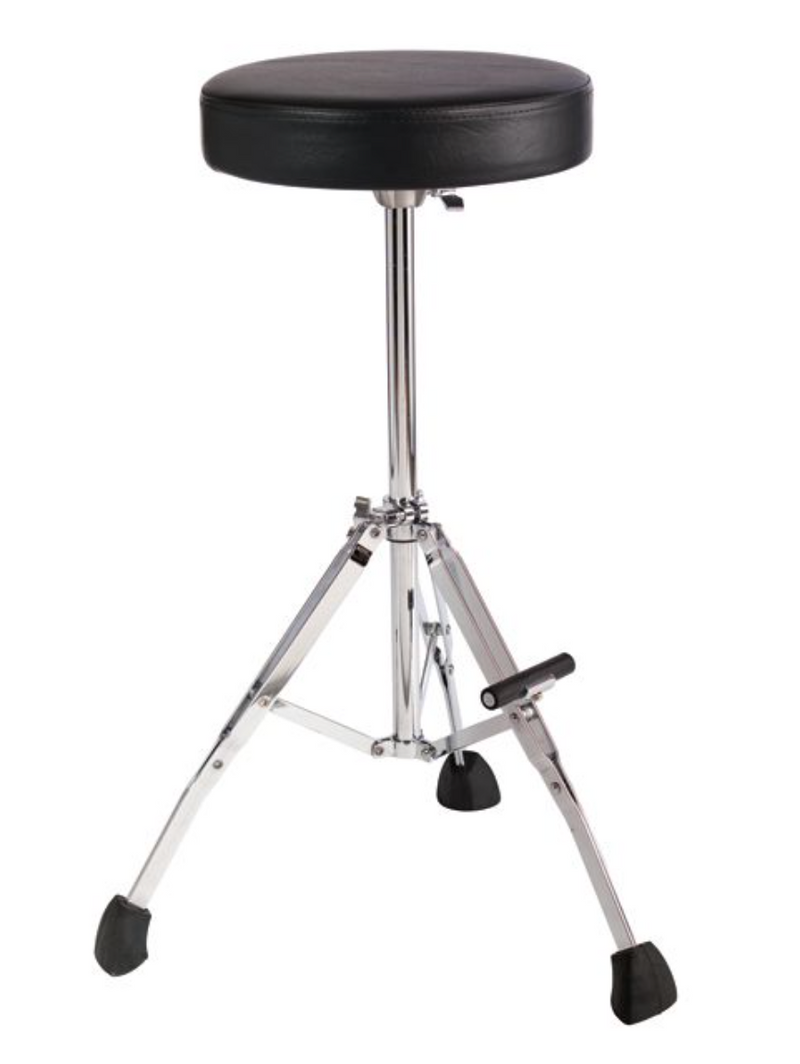 Gibraltar GGS10T Tall 27" Stool with Round Seat, Fold Up Tripod with Foot Rest