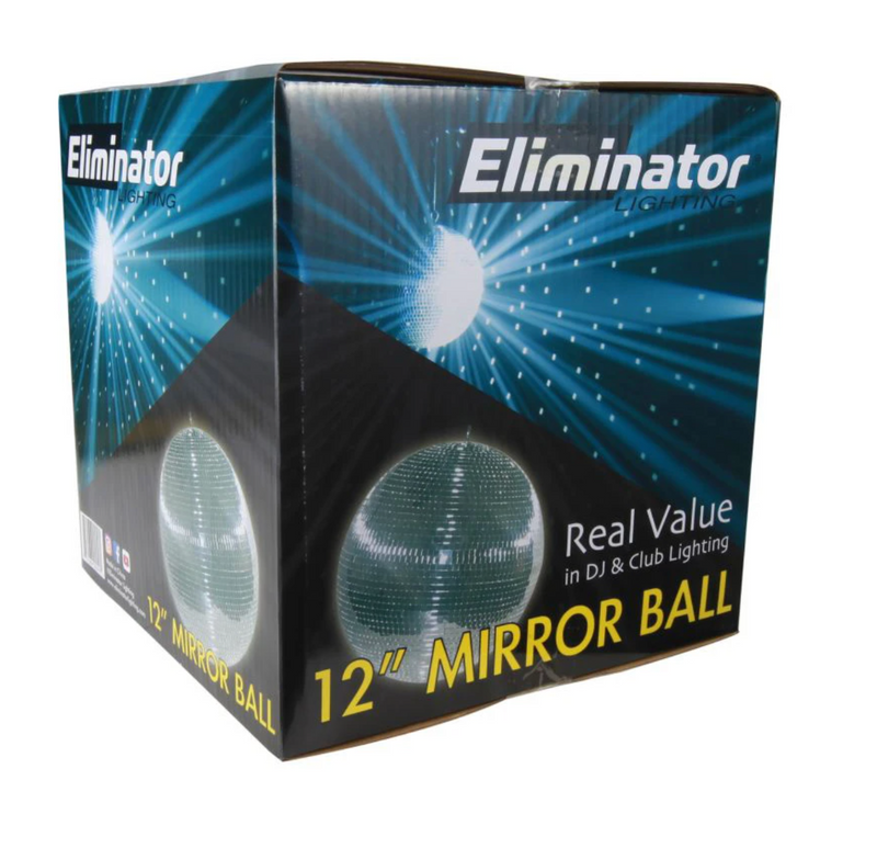 Eliminator EM12 Mirror Ball w/Motor Ring - 12 Inch