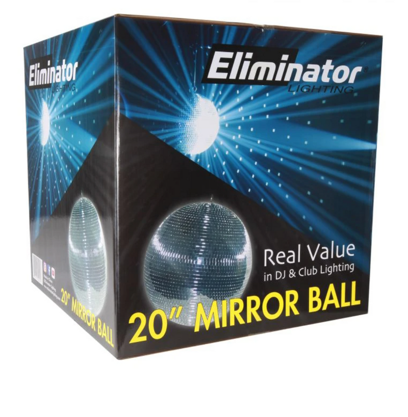 Eliminator EM20 Mirror Ball w/Motor Ring - 20 Inch