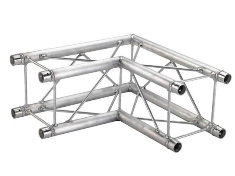 Global Truss F24-SQ-C21 - 2-Way 90° Corner for F24 Square Truss System (1.64')