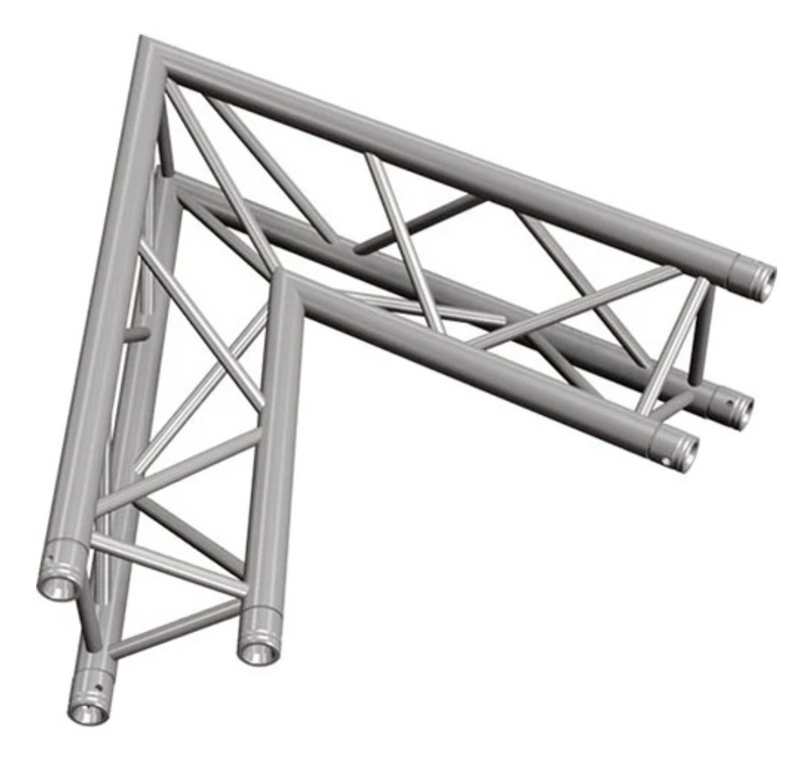 Global Truss F33-TR-4087O - Two-Way 60° Apex Out Corner for F33 Triangular Truss System (3.28')