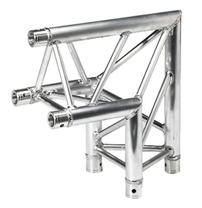 Global Truss F33-TR-4088O - Two-Way 90° Apex Out Corner for F33 Triangular Truss System (1.64')