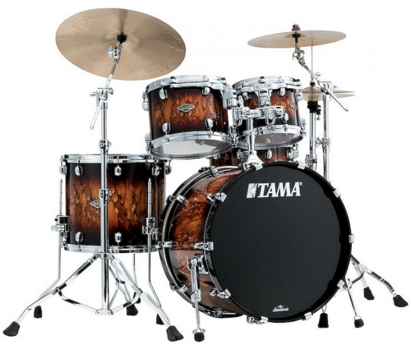 Tama WBS42SMBR Starclassic Walnut / Birch 4pc Shell Pack Kit de tambour de l'éclatement marron en fusion