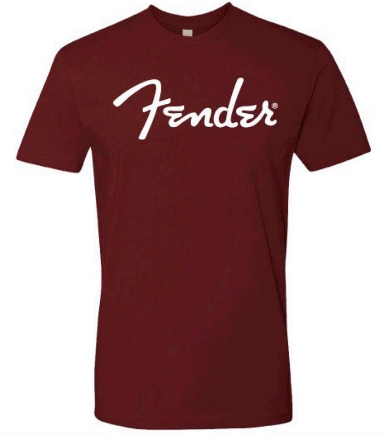Fender Spaghetti Logo T-Shirt - Oxblood Size Extra Large