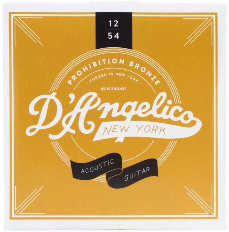 D'Angelico DAPB1254 Prohibition Bronze 12 - 54 Acoustic Guitars Strings