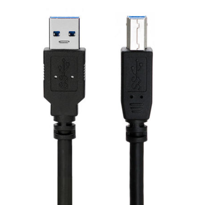 Standz USB 3.0 A Male to B Male Cable - Black - 3ft