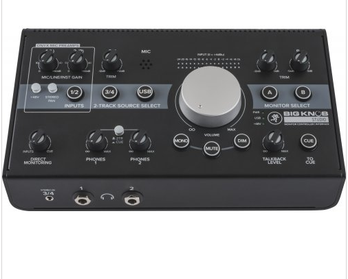 Mackie Big Knob Studio 3x2 Studio Monitor Controller | 192kHz USB I/O - Red One Music