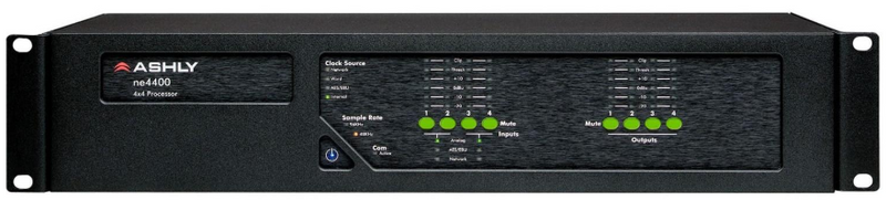 Ashly NE4400DT 4x4 Protea DSP Audio System Processor with 4Ch AES3 Inputs and Dante card