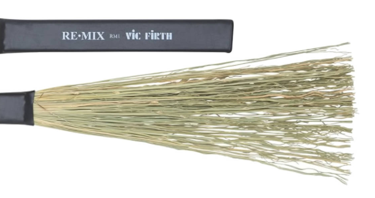 Vic Firth RM1 RE-MIX VF-RM1 Broomcorn Brush Pair - Red One Music