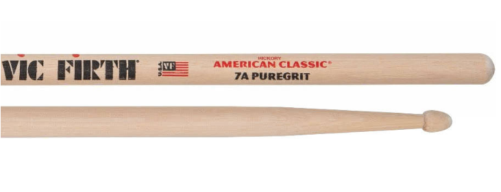 Vic Firth AMERICAN CLASSIC 7APG PUREGRIT Drumsticks - Red One Music