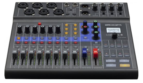 Zoom LiveTrak L-8 Digital Mixer-Multitrack Recorder with 6 Mic Preamps - Red One Music