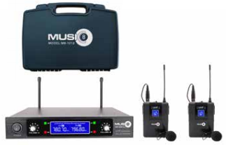 Music8 M8-200LL Wireless Dual Mic System - Red One Music