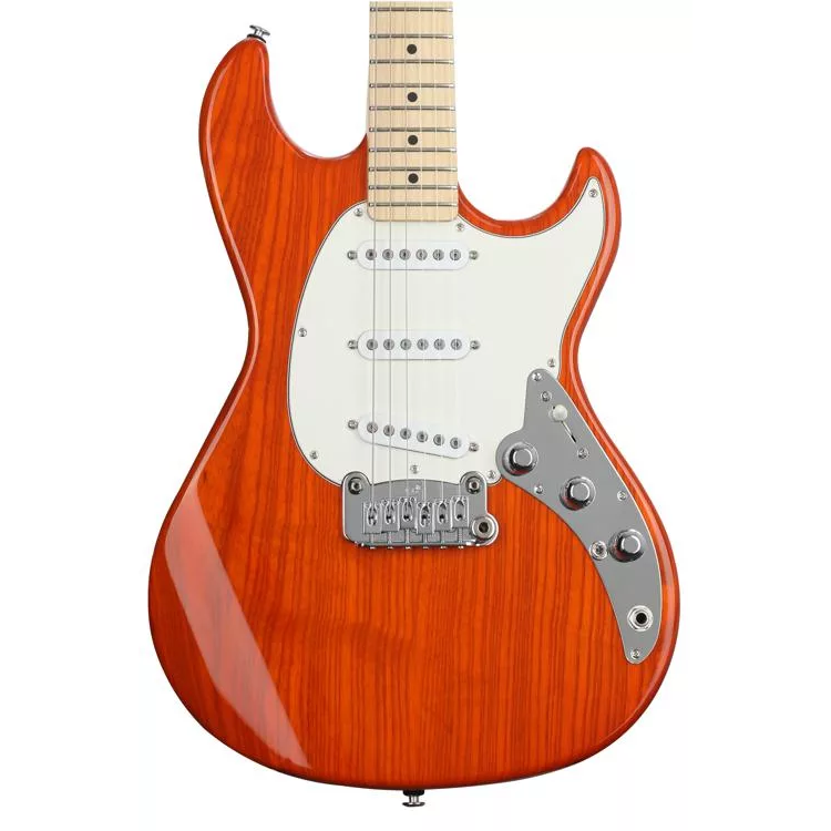 G&L FULLERTON DELUXE SKYHAWK Ash Body w/ Maple Neck & Fretboard Electric Guitar - Clear Orange