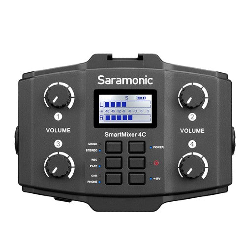 Saramonic SmartMixer 4C Mélangeur de microphone 4 canaux avec alimentation fantôme