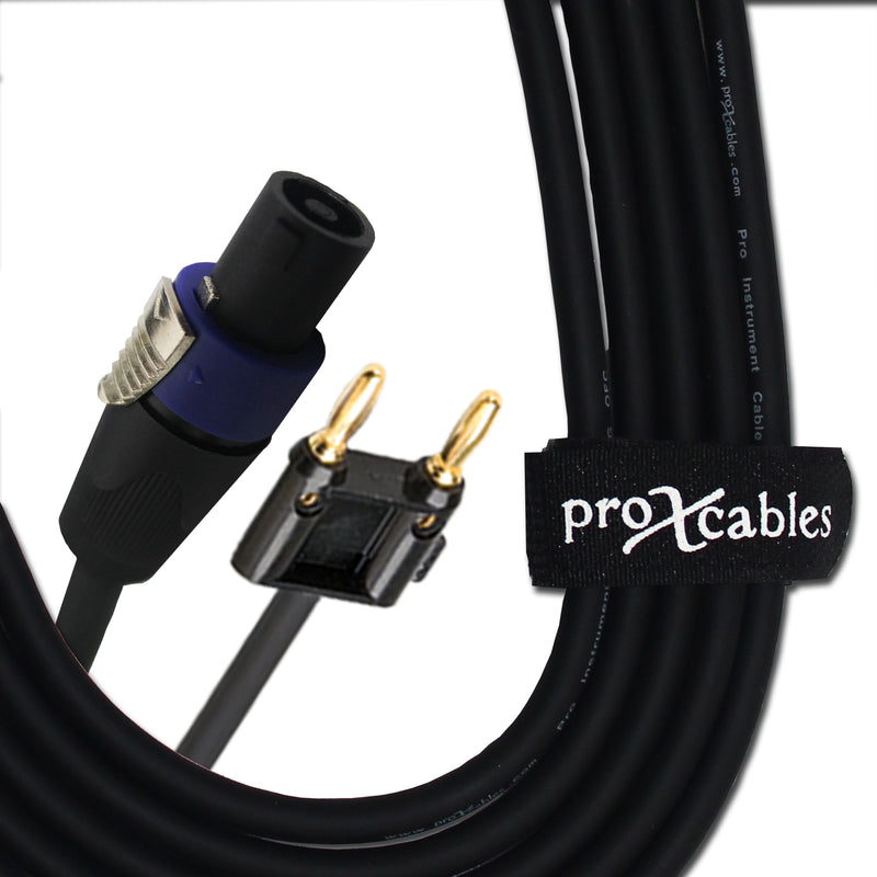 ProX XC-SB25 25 pieds. Câble de haut-parleur haute performance SpeakOn vers Banana 12AWG