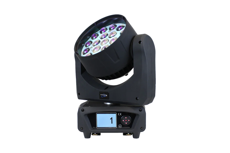 Blizzard Lighting Stiletto GLO19 19x15W 4-in-1 LEDs Beam Wash Moving Head with Zoom and Blacklight Glow