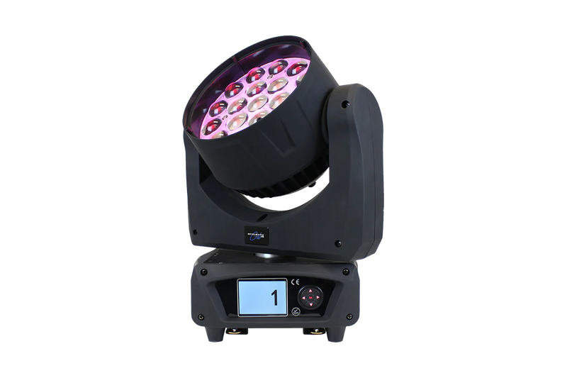 Blizzard Lighting Stiletto GLO19 19x15W 4-in-1 LEDs Beam Wash Moving Head with Zoom and Blacklight Glow