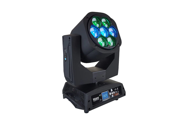 Blizzard Lighting Stiletto I7 7x15W RGBW LED Moving Light with Zoom and Rotating Front Lens