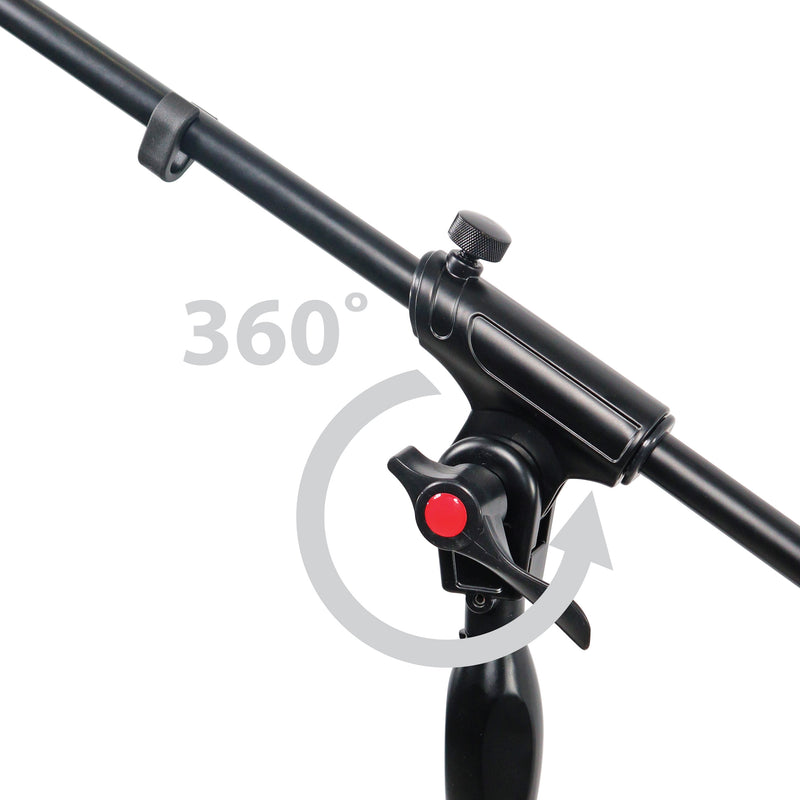 ProX T-MIC09 6 Ft Pro Tripod Microphone Concert Musician DJ Stand With Boom and Mic Clip