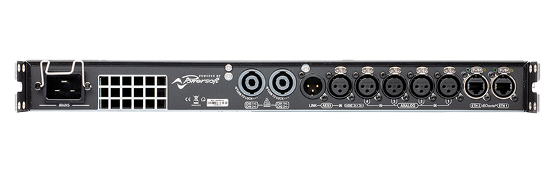 Powersoft T604 4-Channel High-Performance Amplifier Platform with DSP and Dante™ - Red One Music