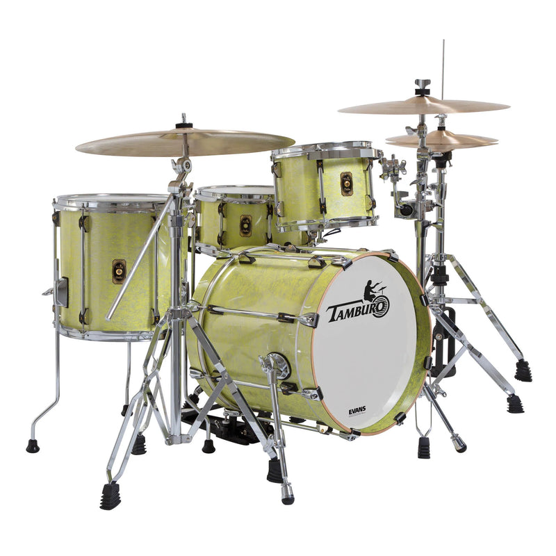Tamburo TB UNIKA416FY UNIKA Series 4-piece Wood Shell Pack with Snare Drum and 16" Bass Drum (Fantasy Yellow)