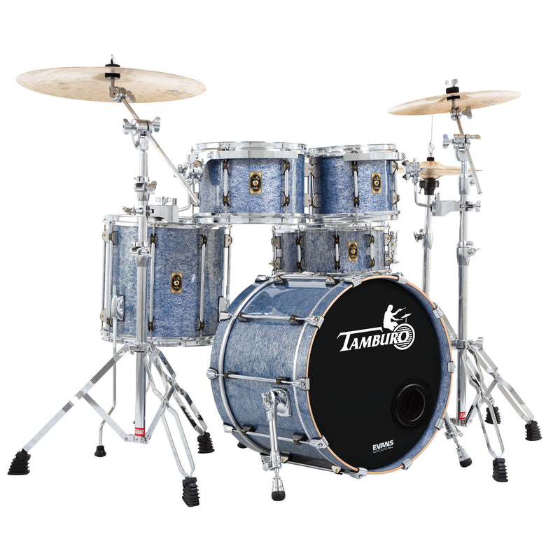 Tamburo TB UNIKA520FB UNIKA Series 5-piece Wood Shell Pack with Snare Drum and 20" Bass Drum (Fantasy Blue)