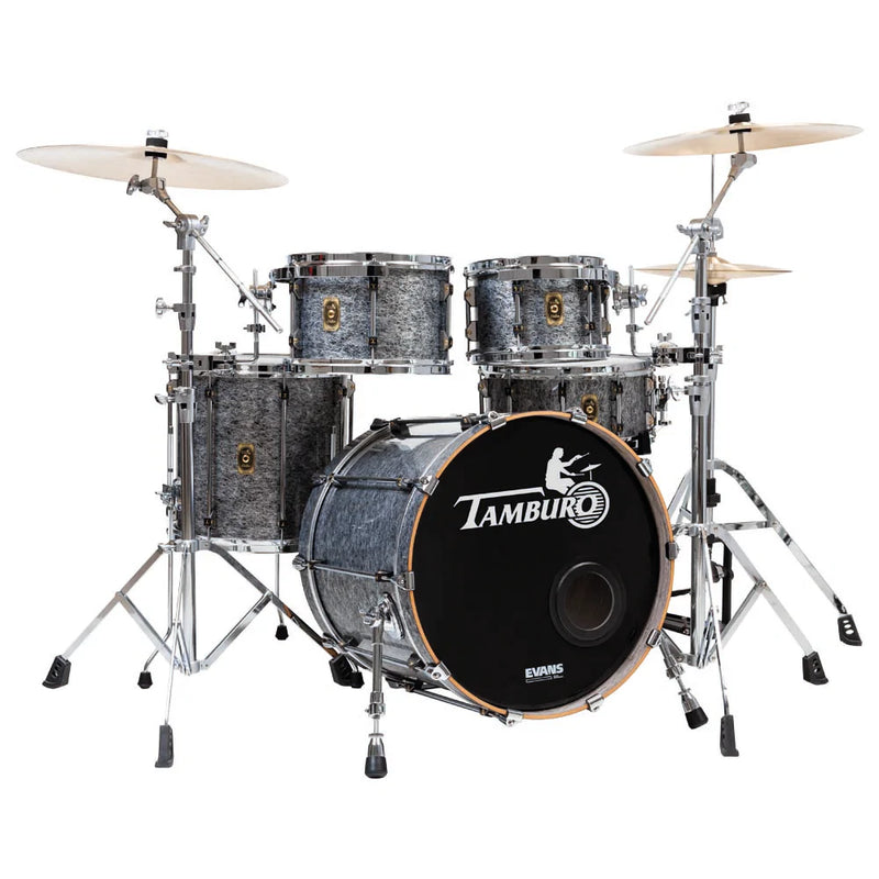 Tamburo TB UNIKA522FK16 UNIKA Series 5-piece Wood Shell Pack with Snare Drum and 22" Bass Drum and 16" Floor Tom (Fantasy Black)