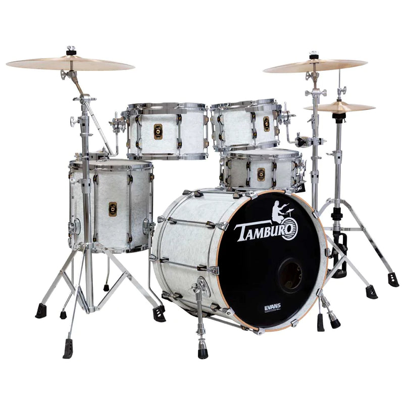 Tamburo TB UNIKA418FW UNIKA Series 4-piece Wood Shell Pack with Snare Drum and 18" Bass Drum (Fantasy White)