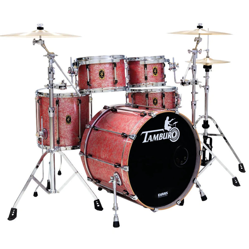 Tamburo TB UNIKA522FF UNIKA Series 5-piece Wood Shell Pack with Snare Drum and 22" Bass Drum (Fantasy Fire)