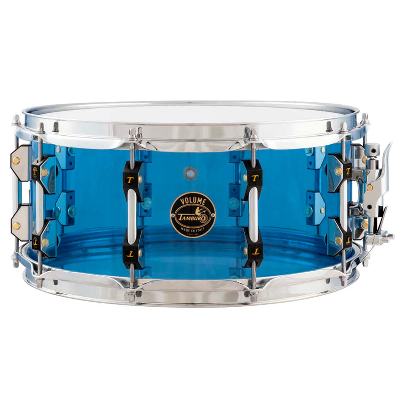 Tamburo TB VL418BL VOLUME Series 4-piece Seamless-Acrylic Shell Pack with Snare Drum and 18" Bass Drum (Blue)