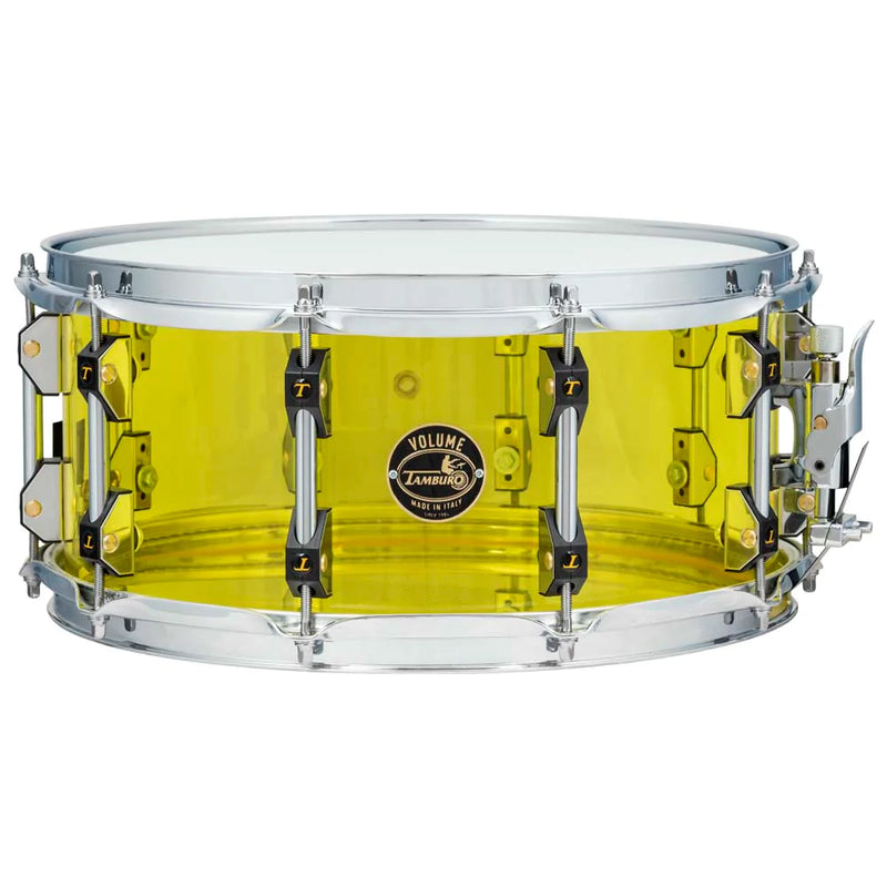 Tamburo TB VLSD1265YW VOLUME Series Seamless-Acrylic Snare Drum (Yellow) - 12" x 6.5"