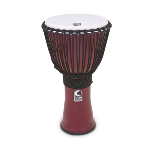Toca TF2DJ-14RB Freestyle II Rope Tuned 14" Djembe with Bag - Dark Red