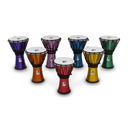 Toca TFCDJ-7MS Freestyle Colorsound 7" Djembe Set - 7 Djembes in Metallic Colors