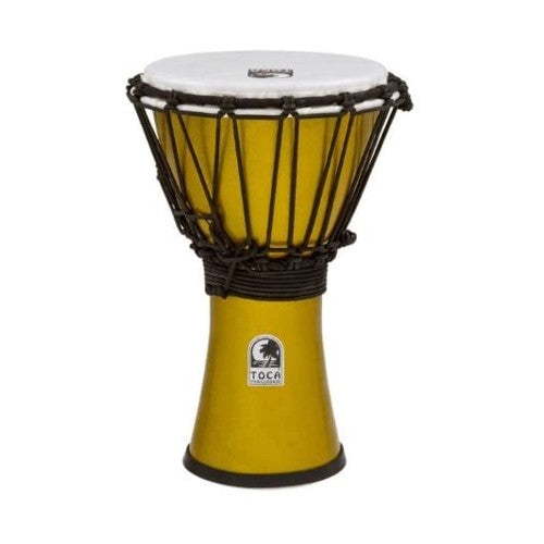 Toca TFCDJ-7MY Freestyle Colorsound 7" Djembe - Metallic Yellow