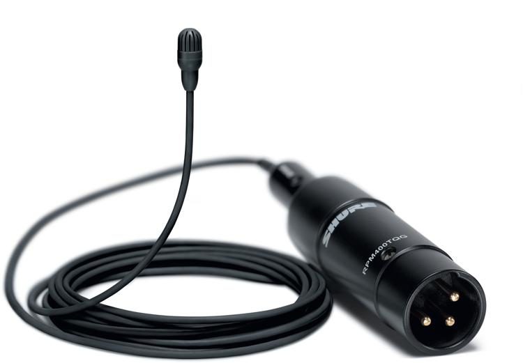 Shure TL47B/O-XLR-A TwinPlex Omnidirectional Lavalier Microphone with Accessories (XLR, Black)