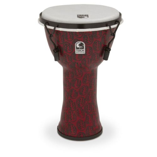 Toca Tf2Dm-10Rm 12-Inch Mechanically Tuned Djembe - Red One Music
