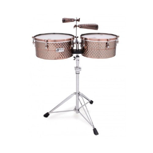 Toca TPT1415-BC Pro Line Timbale Set with Stand - Black Copper
