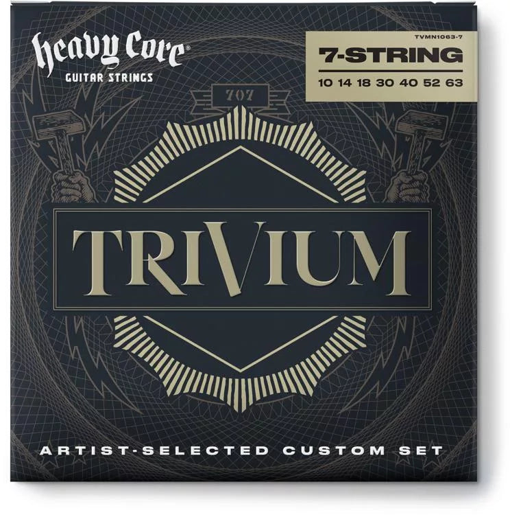 Dunlop TVMN10637 Cordes pour guitare électrique Trivium Heavy Core - .010-.063 7 cordes