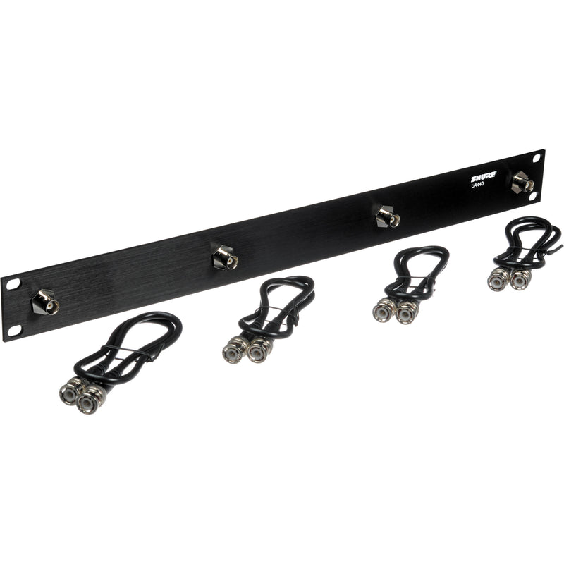 Shure UA440 Front Mount Antenna Rackmount Kit - Includes: (4) BNC to BNC Coaxial and (4) Bulkhead Adapters
