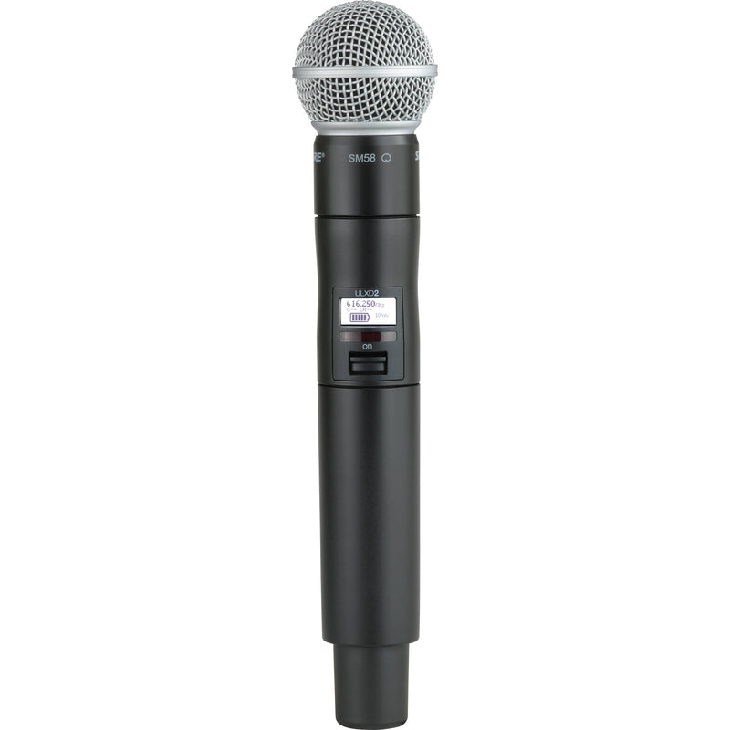 Shure ULXD2/SM58-V50 Émetteur de microphone numérique sans fil portable VHF avec capsule SM58 (V50 : 174 à 216 MHz)