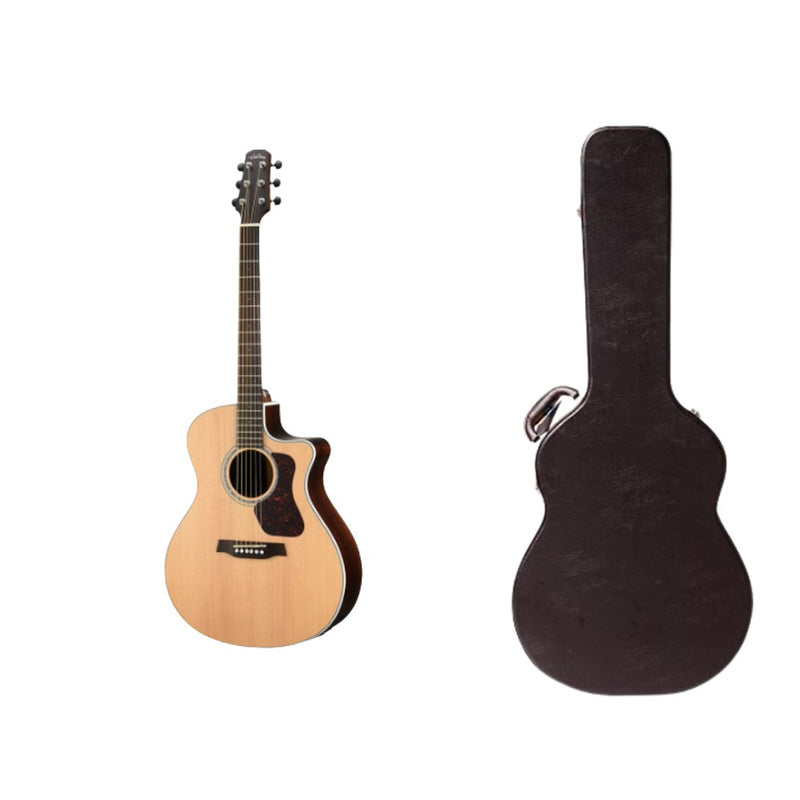 Walden Guitars NATURA 800 - Grand Auditorium Cutaway Acoustic Guitar - Solid Sitka Spruce Top with Free Case