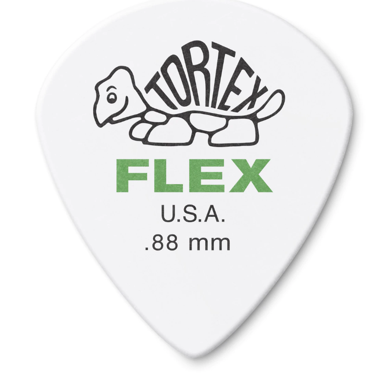 Dunlop 468P088 Tortez Flex Jazz III .88MM Guitar Picks 12-Pack - Red One Music