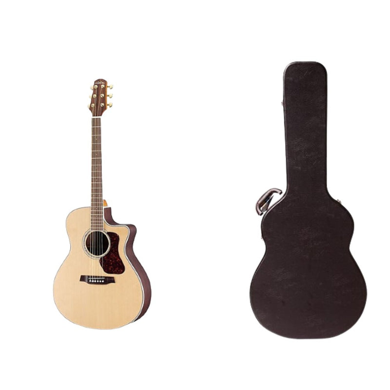 Walden Guitars NATURA 600 - Grand Auditorium Cutaway Acoustic Guitar - Solid Cedar Top with Free Case