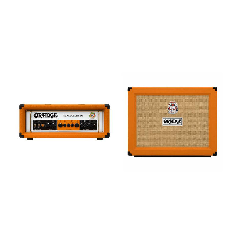 Baffle guitare ouvert Orange PPC212OB + amplificateurs Orange SUPER-CRUSH-100 tête d'ampli guitare