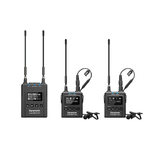 Saramonic UWMic9S Mini Kit 2 - 2 Wireless UHF Lav Mic System / Dual CamMount Micro Receiver and Transmitters