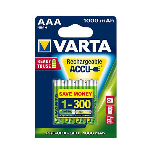 Batterie rechargeable Adam Hall Varta - AAA Micro - 1000 mAh