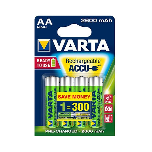 Adam Hall Varta Rechargeable Battery - AA Mignon - 2600 mAh