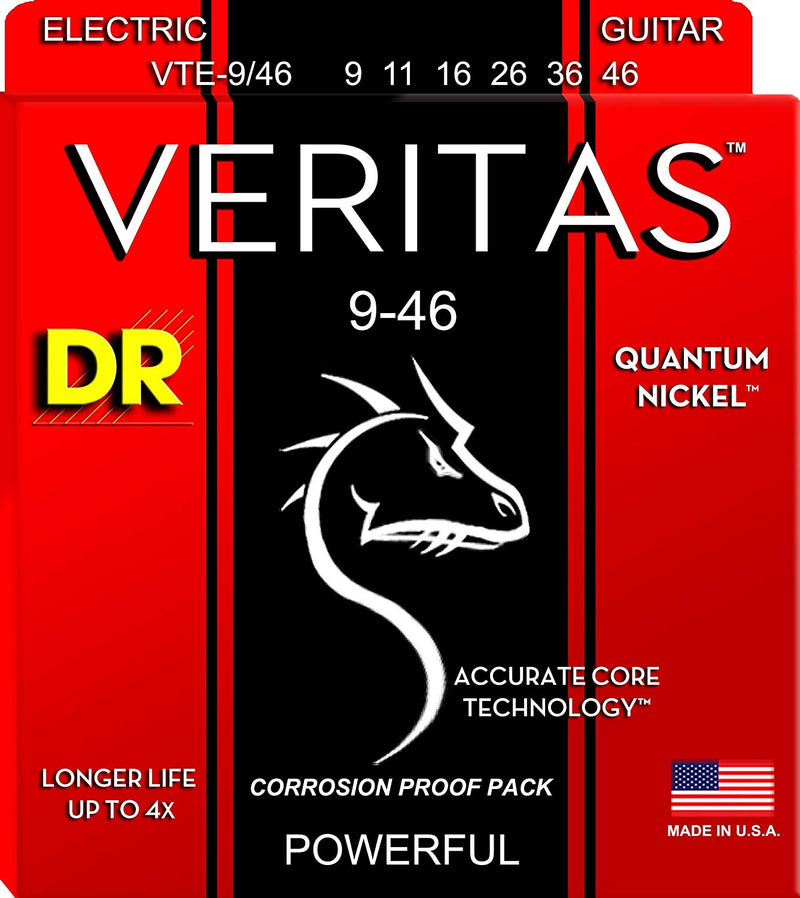 DR Handmade Strings VTE-9/46 Cordes de guitare électrique Veritas – Légères et lourdes (9-46)