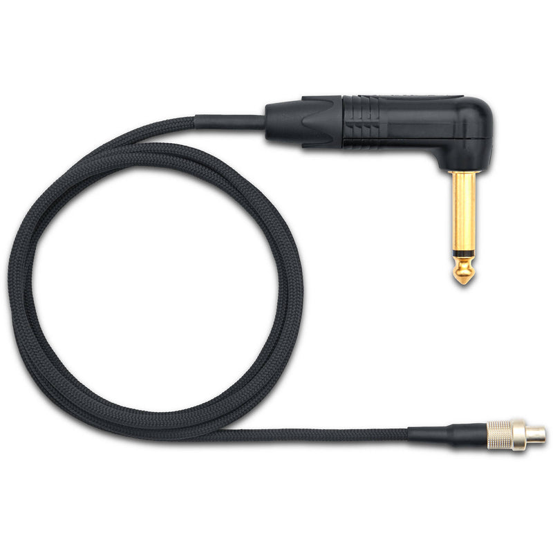 Shure WA309 Instrument Cable for ADX1M Micro Bodypack Transmitter Right-Angle 1/4" Connector (3')